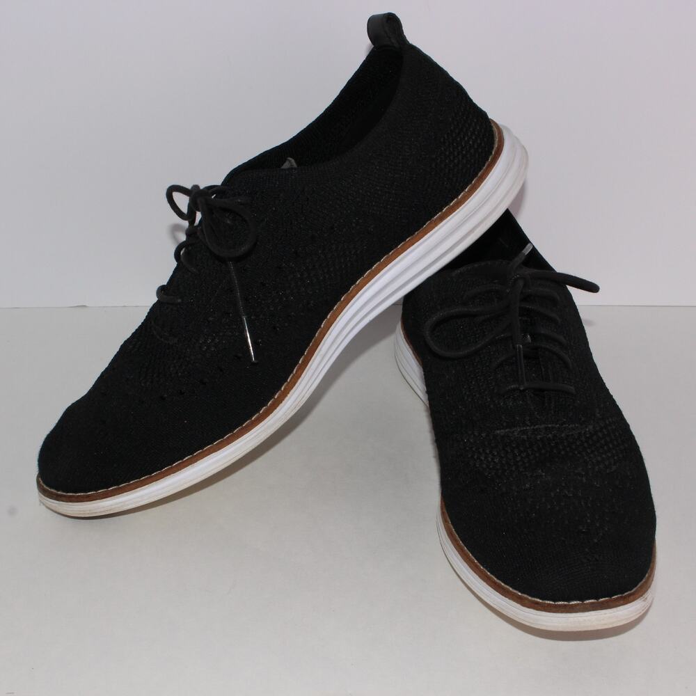 Cole Haan Womens Grand OS Sneakers Black Stitchlite Size 9B Gently Used